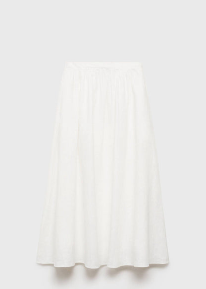 MANGO. Falda blanca evasé