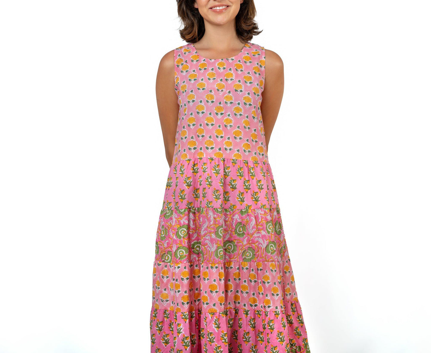 AUNTY B. Vestido sin mangas estampado floral