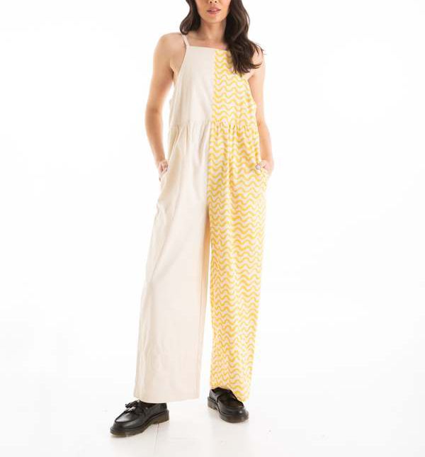 RITA ROW NEO. Mono de algodón estampado de ondas