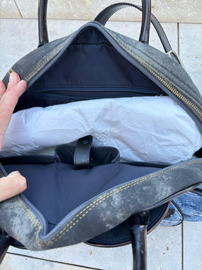 CHRISTIAN DIOR. Bolso Speedway Saddle denim