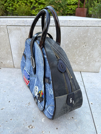 CHRISTIAN DIOR. Bolso Speedway Saddle denim