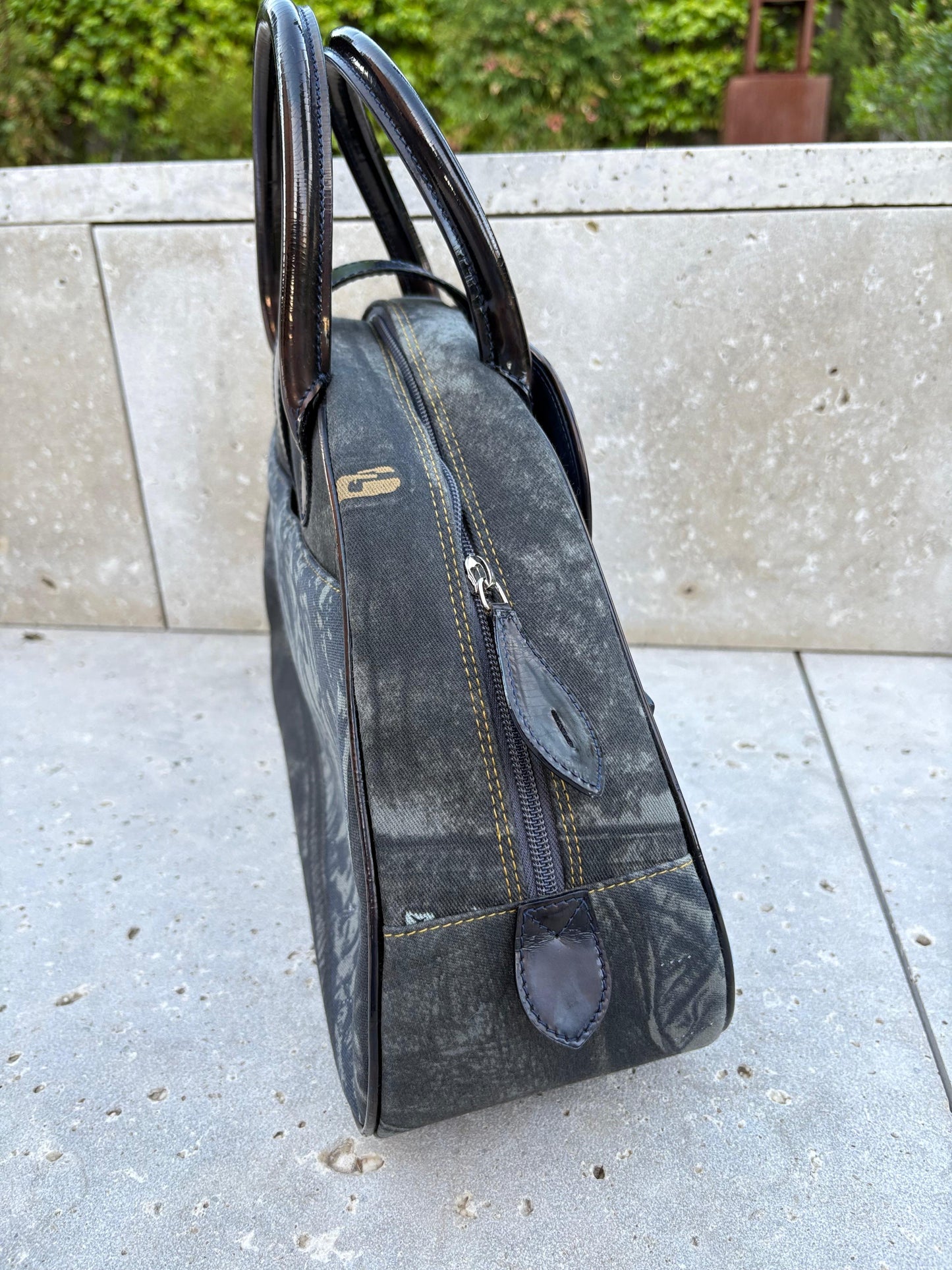 CHRISTIAN DIOR. Bolso Speedway Saddle denim