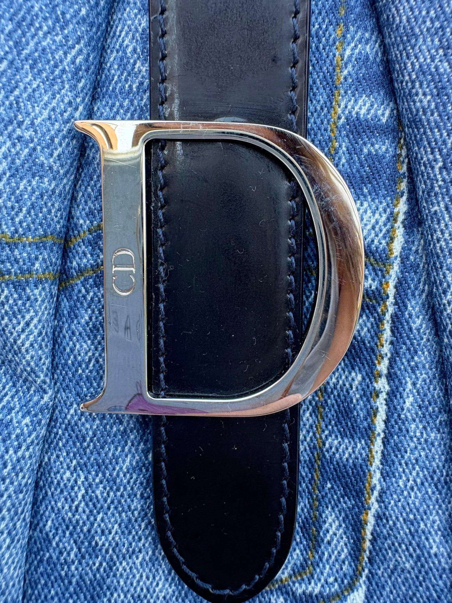 CHRISTIAN DIOR. Bolso Speedway Saddle denim