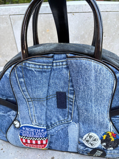 CHRISTIAN DIOR. Bolso Speedway Saddle denim