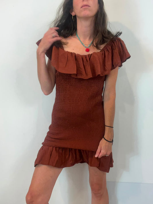 H&M. Vestido caldero nido de abeja