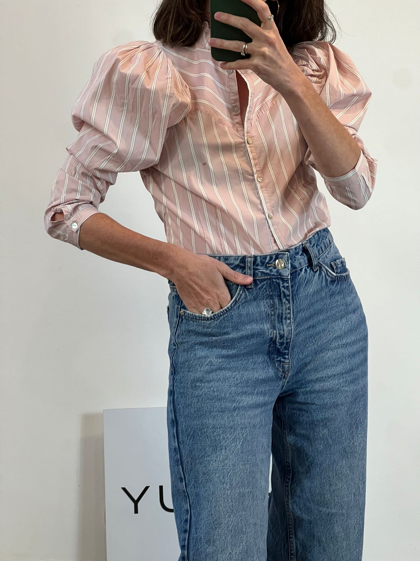 SOPHIE & LUCIE. Camisa rayas manga abullonada