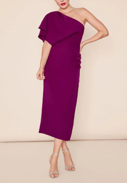 BRUNA. Vestido midi asimétrico