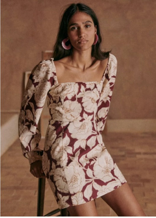 SÉZANE. Vestido corto estampado mezcla