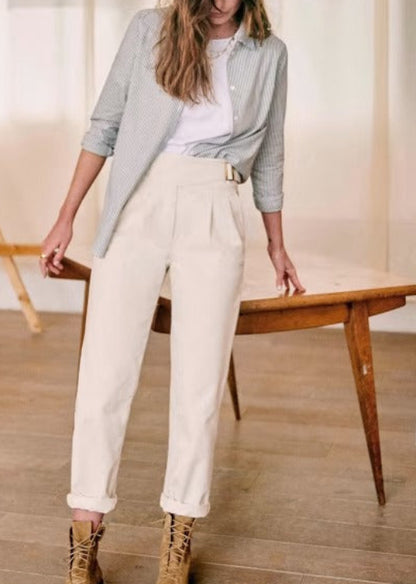 SÉZANE. Denim beige pinzas