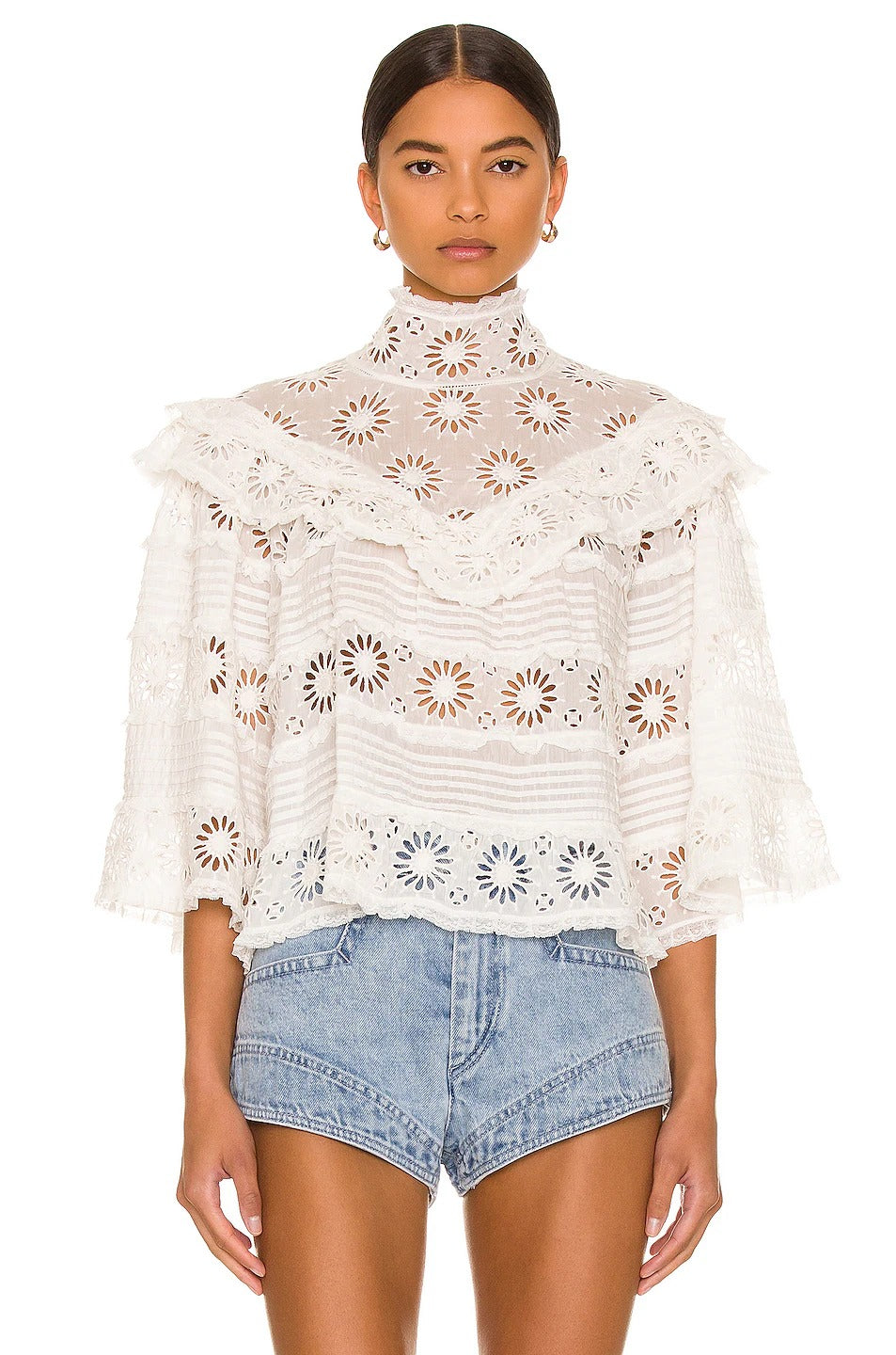 ISABEL MARANT. Blusa rosa volante