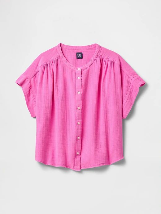 GAP. Blusa fucsia muselina