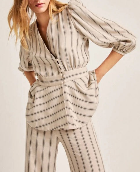 VOGANA. Total look fluido rayas