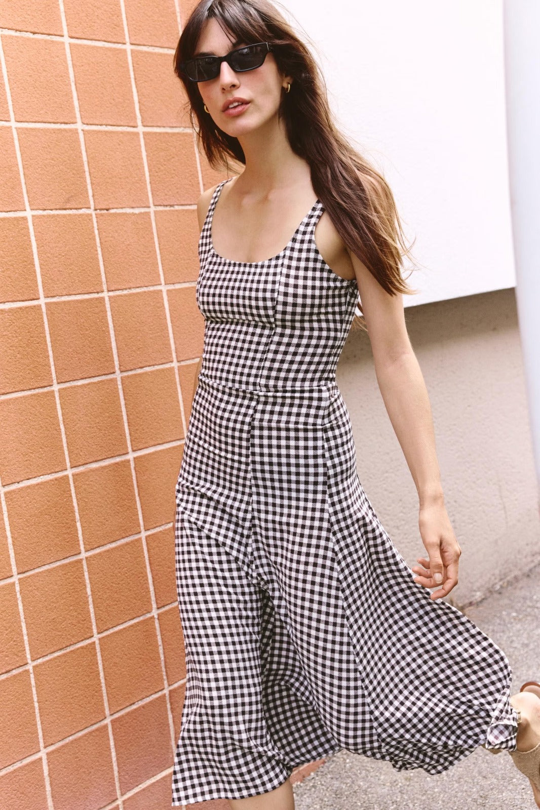 ZARA. Vestido fluido vichy