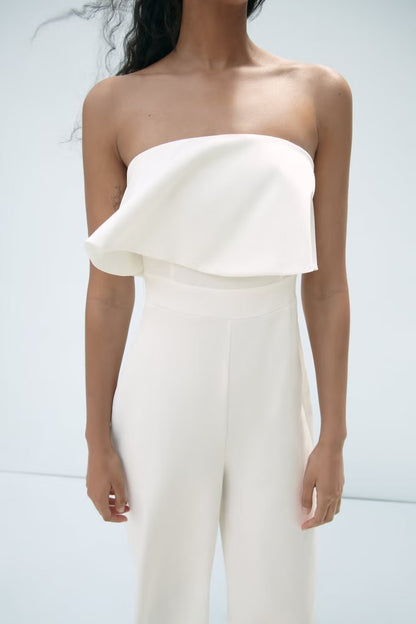 ZARA. Mono blanco fluido