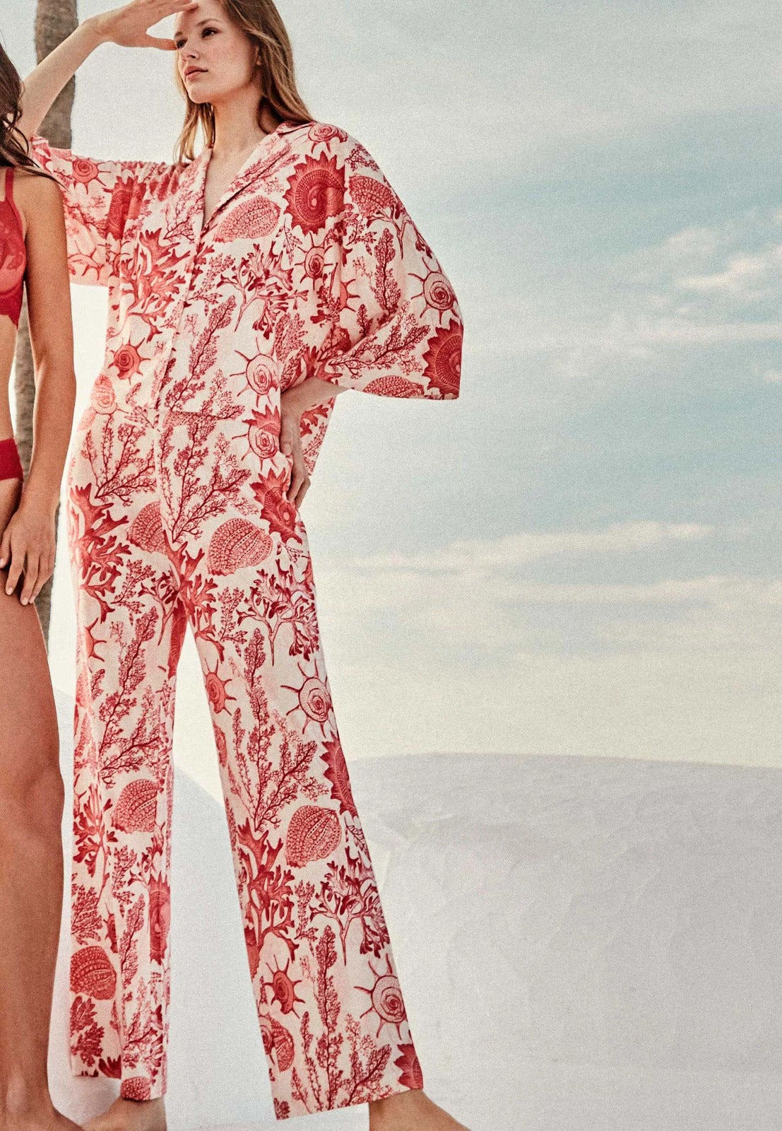 GISELA. Conjunto fluido pijamero estampado