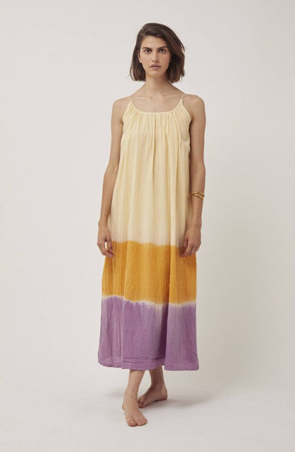 Vestido largo tirantes colores