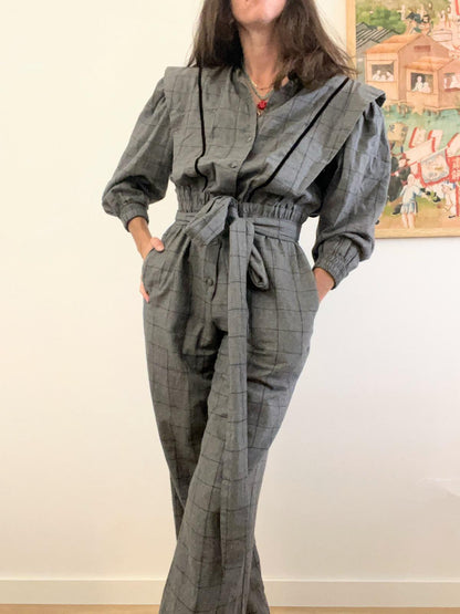 MARIETH. Mono gris cuadros