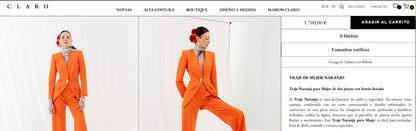CLARO Couture. Americana rosa hombreras