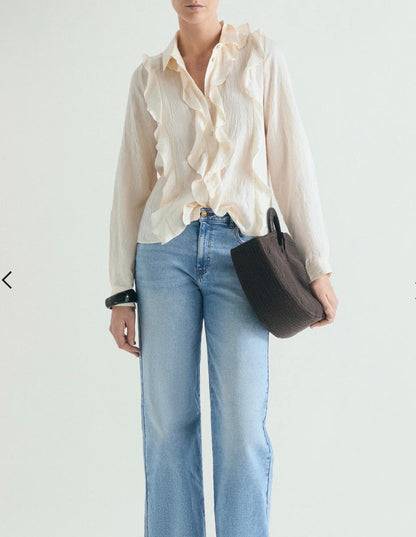 SCLAPERS. Blusa detalle volante