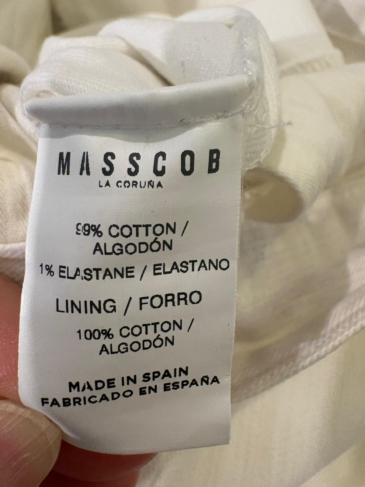 MASSCOB.Pantalones anchos blancos T.34