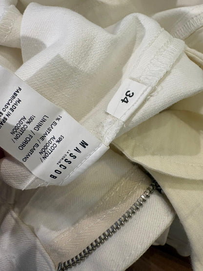 MASSCOB.Pantalones anchos blancos T.34