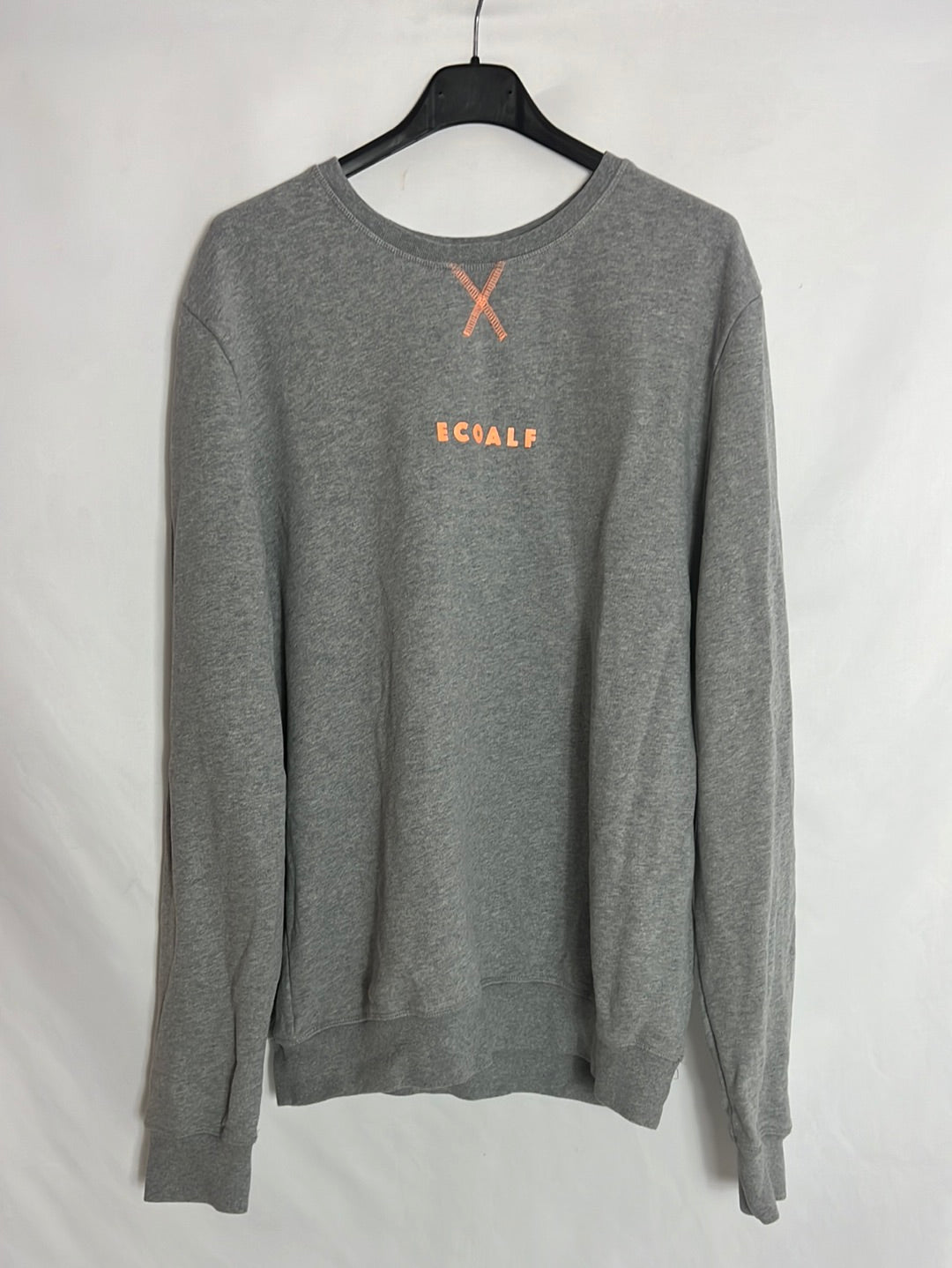 ECOALF. Sudadera gris logo. T XL