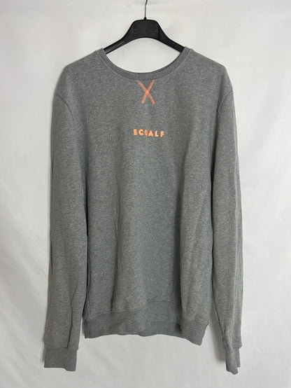 ECOALF. Sudadera gris logo. T XL