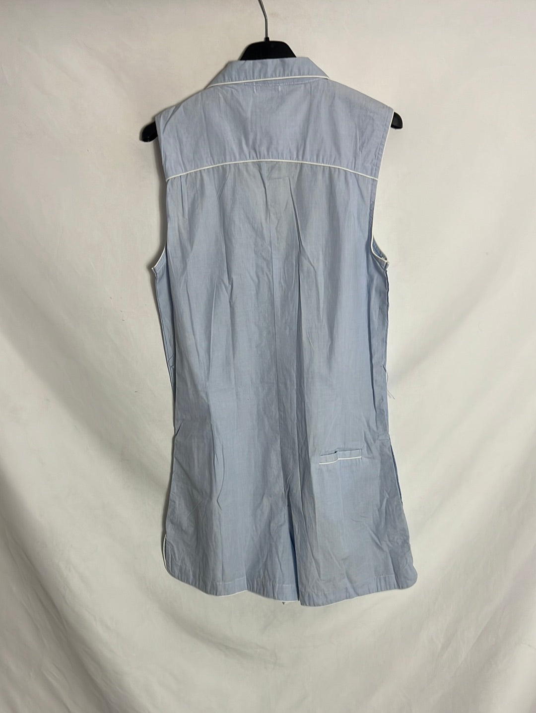 OYSHO. Mono corto/pijama azul sin mangas. T S