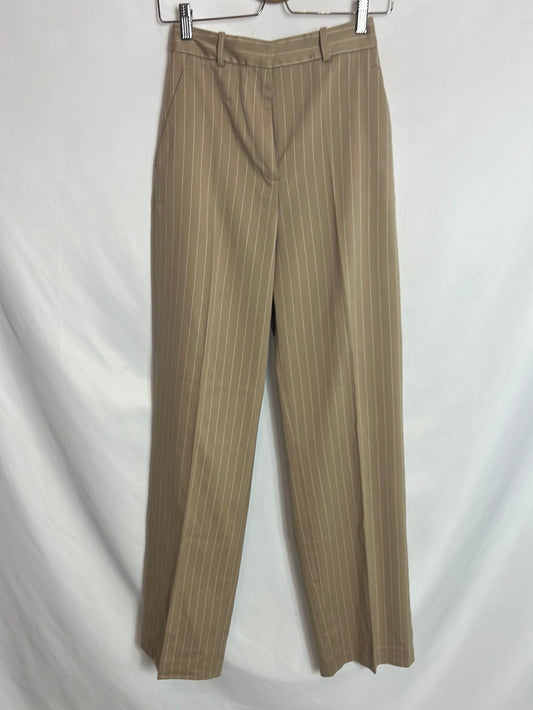 MANGO. Beige wide-leg trousers. Size XS