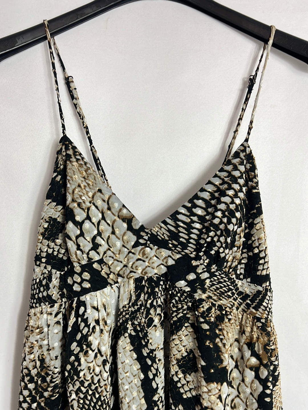 ZARA. Vestido corto animal print textura. T S