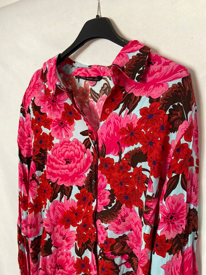 ZARA. Camisa estampado flores  T. XL