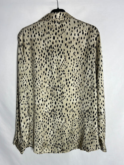ZARA. Blusa fluida animal print. T M