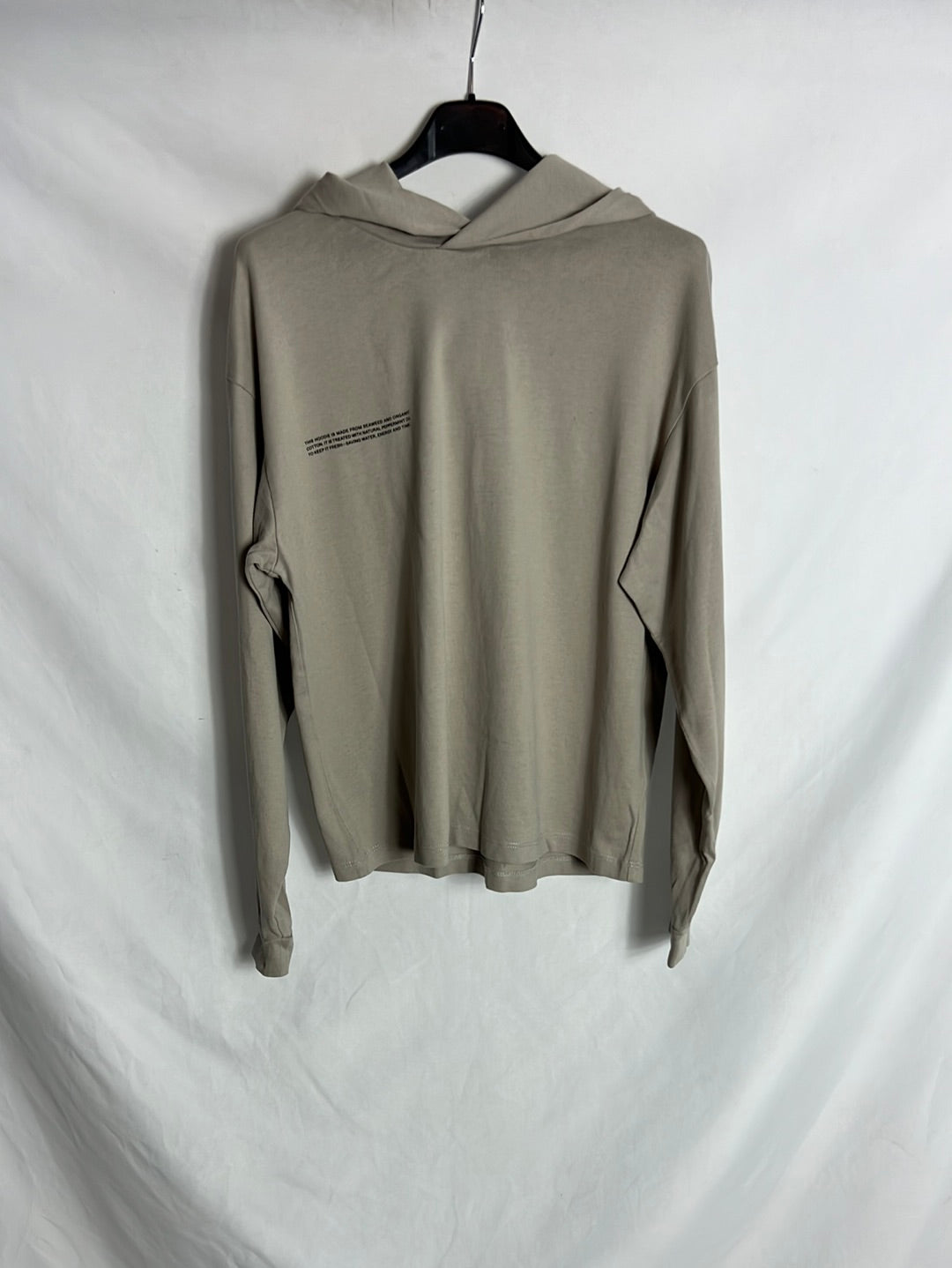 PANGAIA. Thin beige letter sweatshirt. T.S.