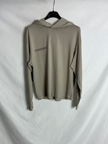 PANGAIA. Thin beige letter sweatshirt. T.S.