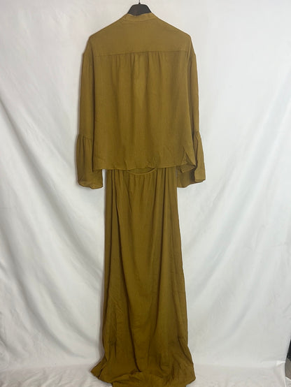 INTROPIA. Mustard open dress, size 38