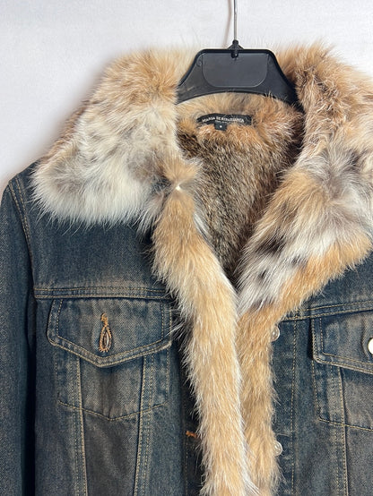 MARIA DI RIPABIANCA. Denim jacket and fur interior. TS (reversible)