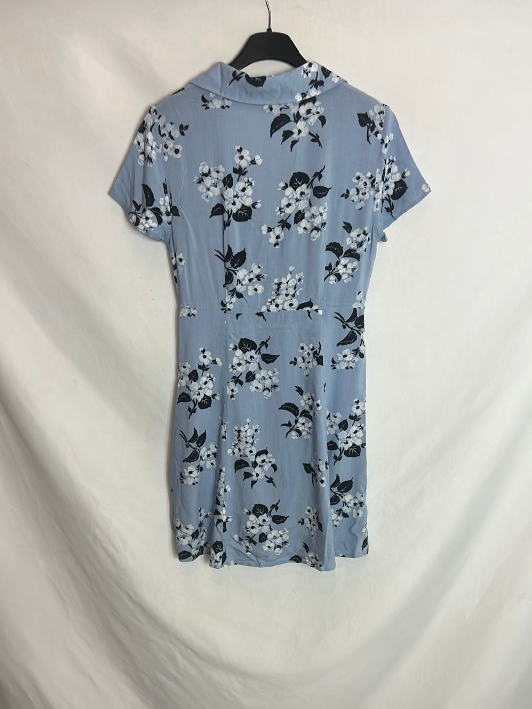 ASOS. Vestido corto camisero flores. T.XXS