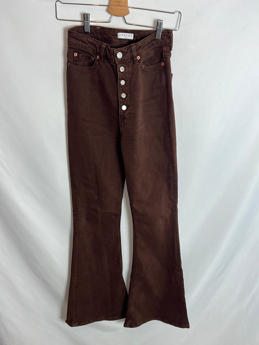 LOAVIES. Brown denim pants. T.xs
