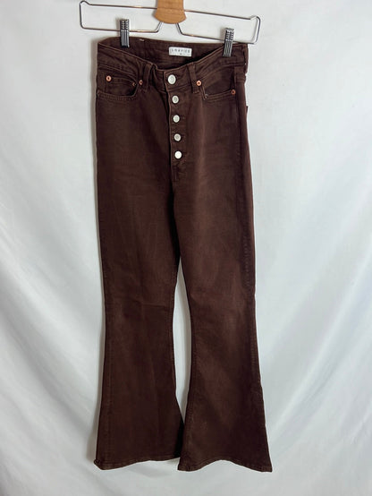 LOAVIES. Brown denim pants. T.xs