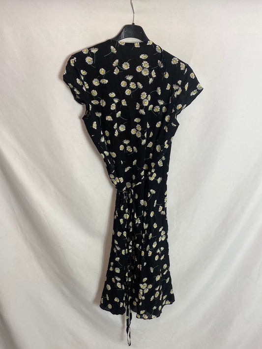 MASSIMO DUTTI. Sleeveless wrap dress, size 38