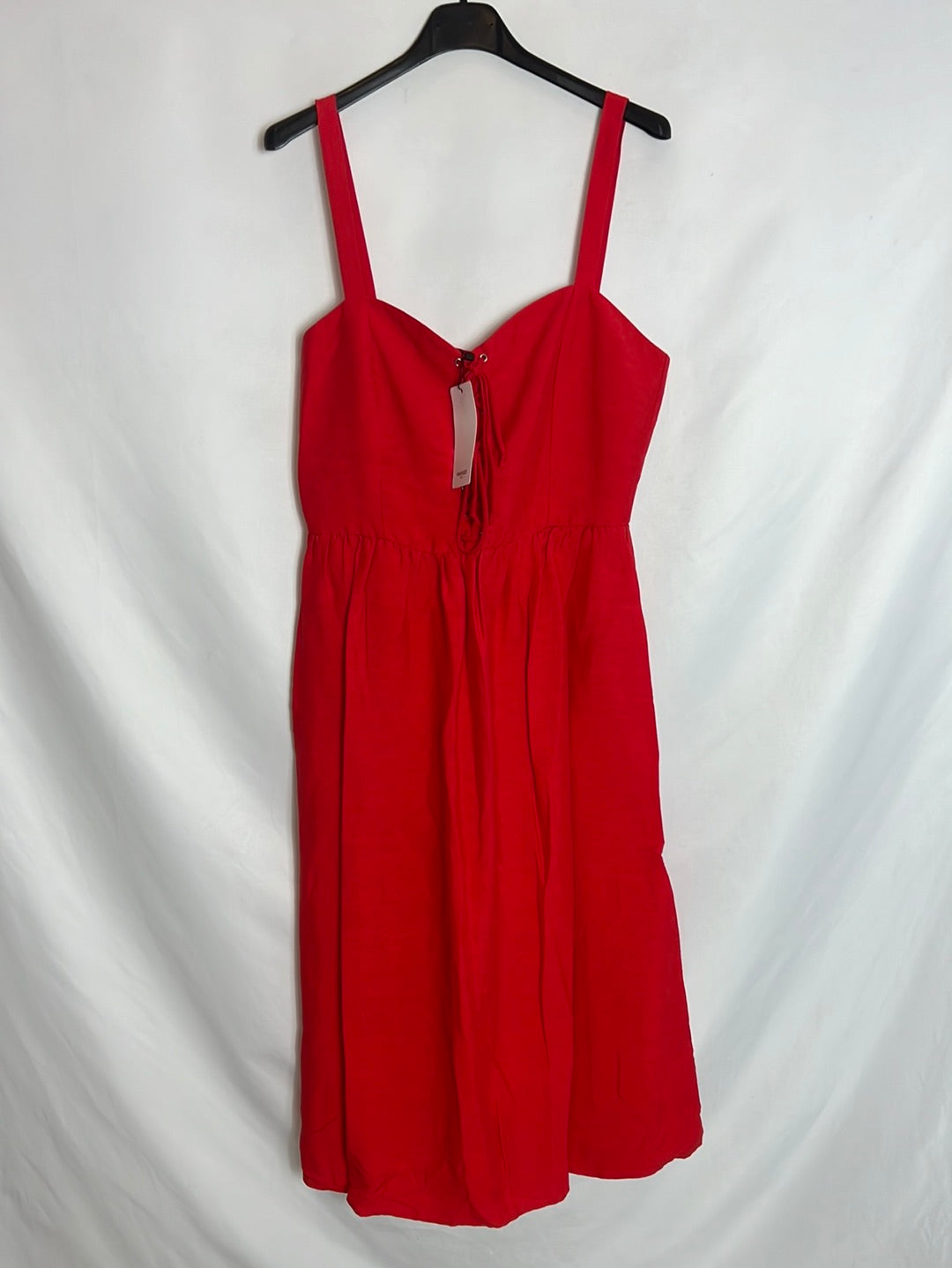 MANGO. Red midi dress Tm