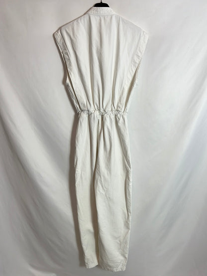 ZARA. Mono largo vaquero blanco. T S (tara)