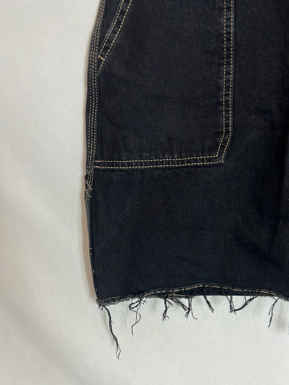 STRADIVARIUS.Falda denim costuras T.36