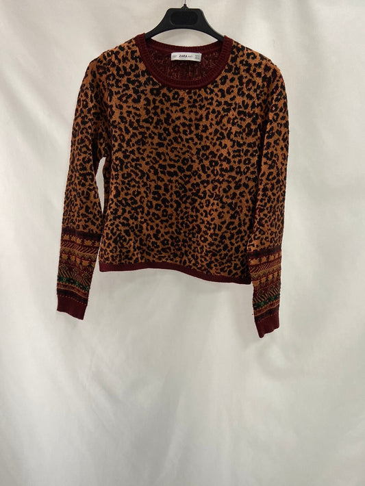 ZARA.Jersey punto animal print T.S
