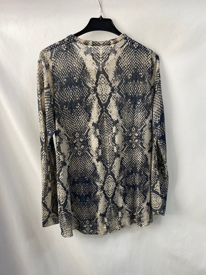 ZADIG&VOLTAIRE.Jersey fino botones estampada T.s