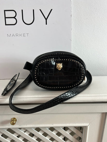 OTHER. Black fanny pack with details