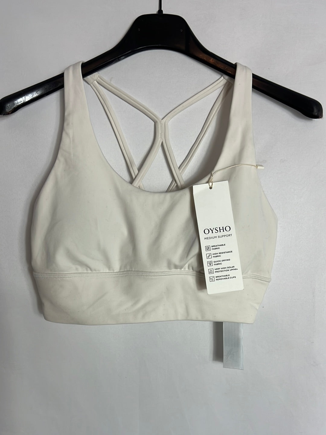 OYSHO. Top deportivo blanco. T S