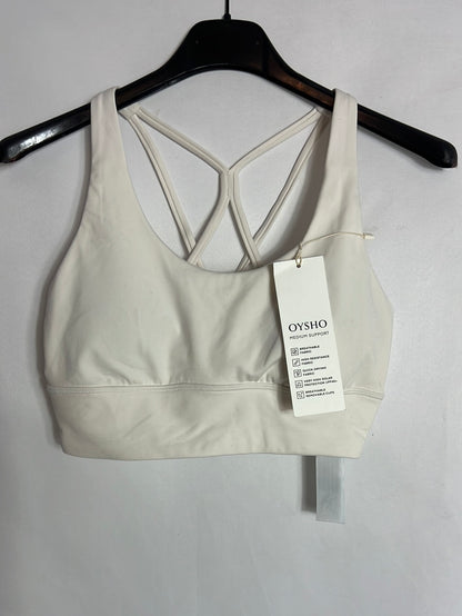 OYSHO. Top deportivo blanco. T S