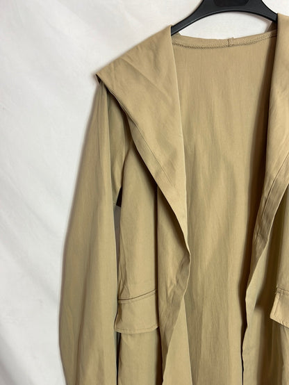 OTRAS. Trench beige fluido TU(S)