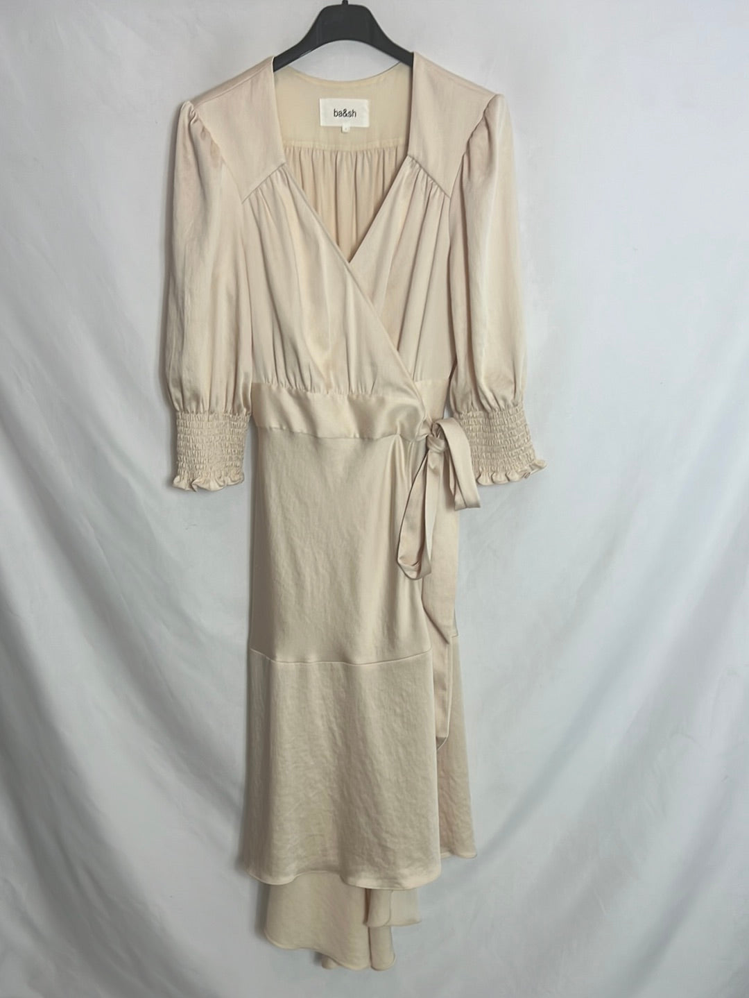 BA&HS. Vestido midi beige  T.s